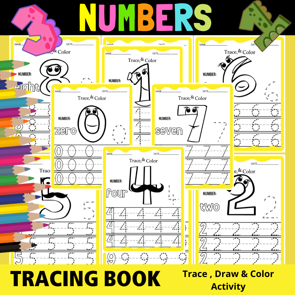 Numbers tracing worksheets made by teachers