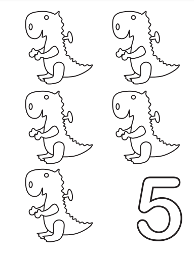 Numbers coloring pages counting