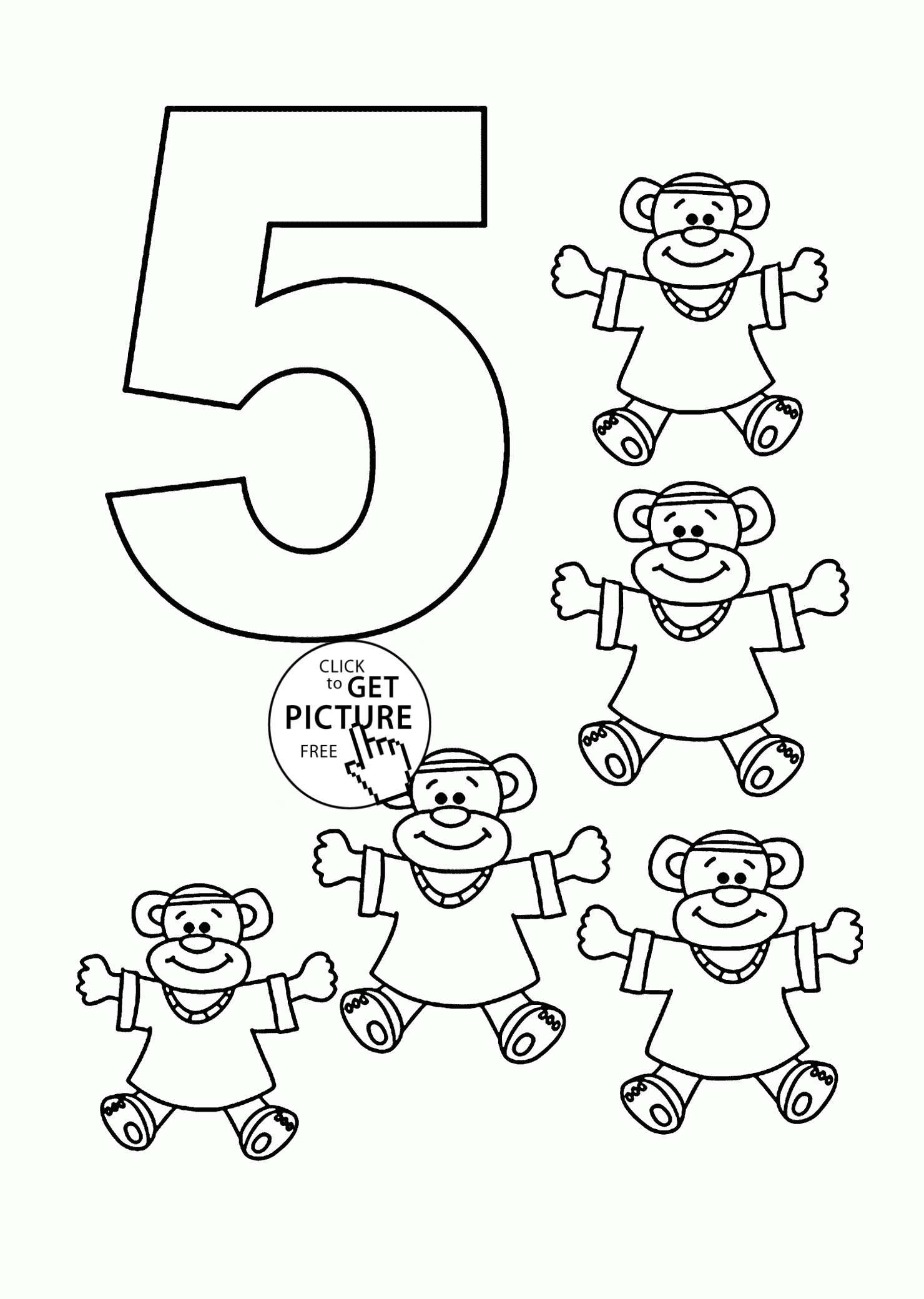 Number coloring pages for kids counting sheets printables free