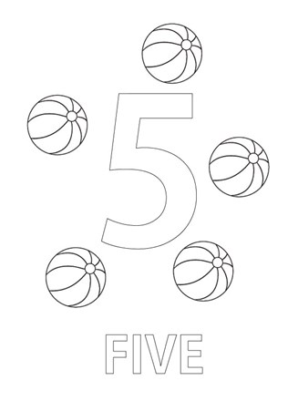 Numbers coloring page