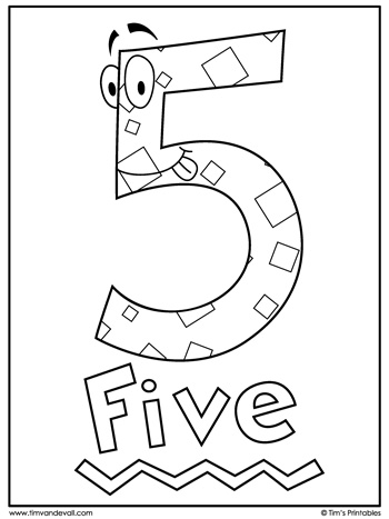 Number coloring pages â tims printables