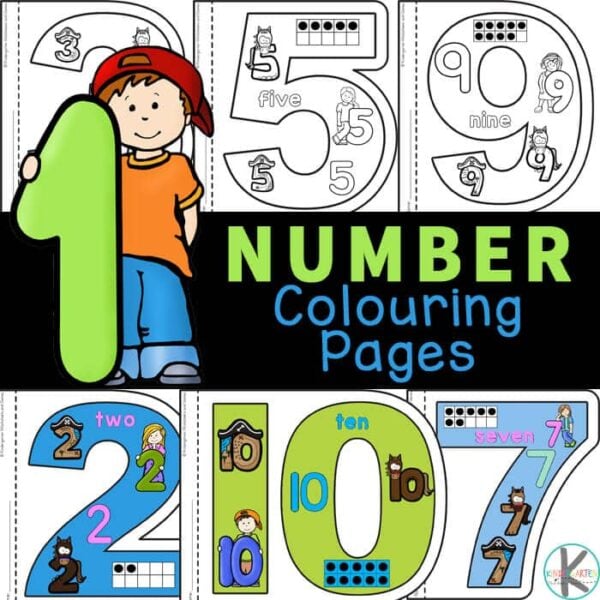 Free number coloring pages