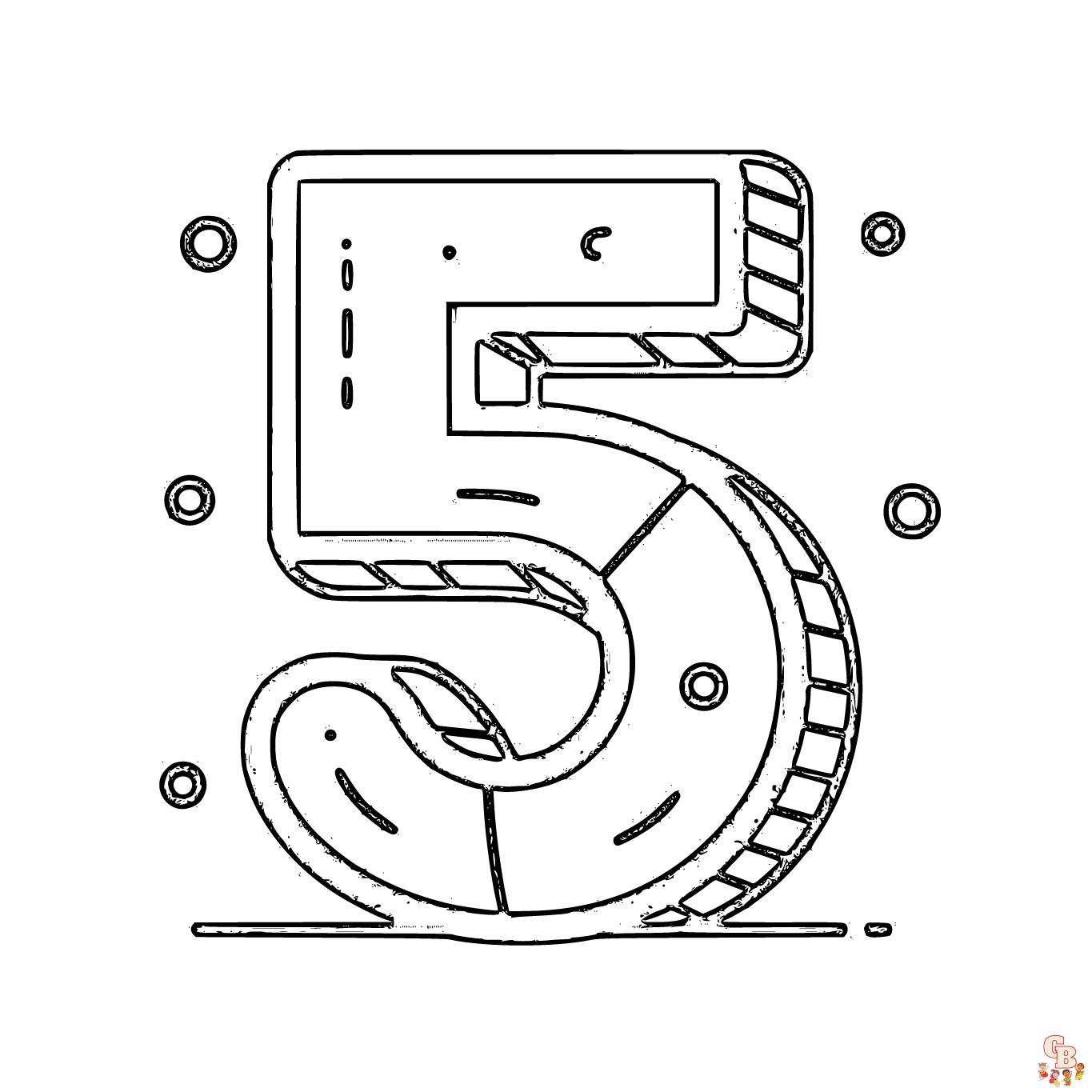 Printable number coloring pages free for kids and adults
