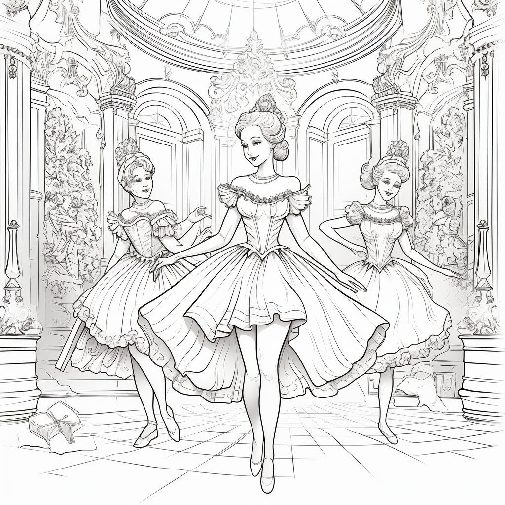 Christmas ballet coloring pages
