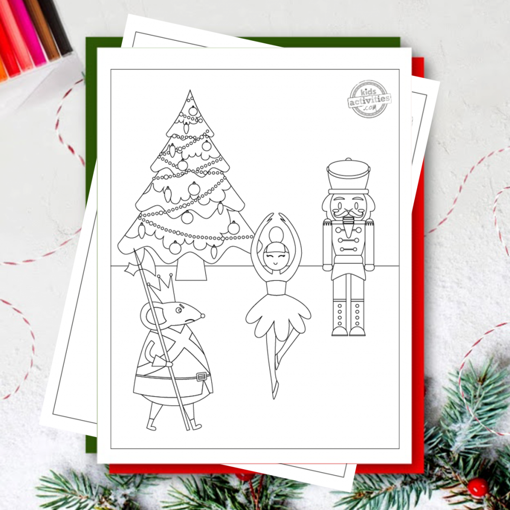 Free printable magical nutcracker coloring pages for kids