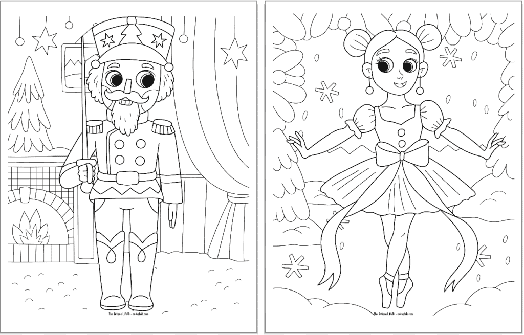Free printable nutcracker ballet christmas coloring pages