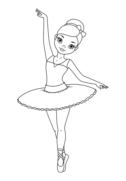 Ballerina coloring page royalty