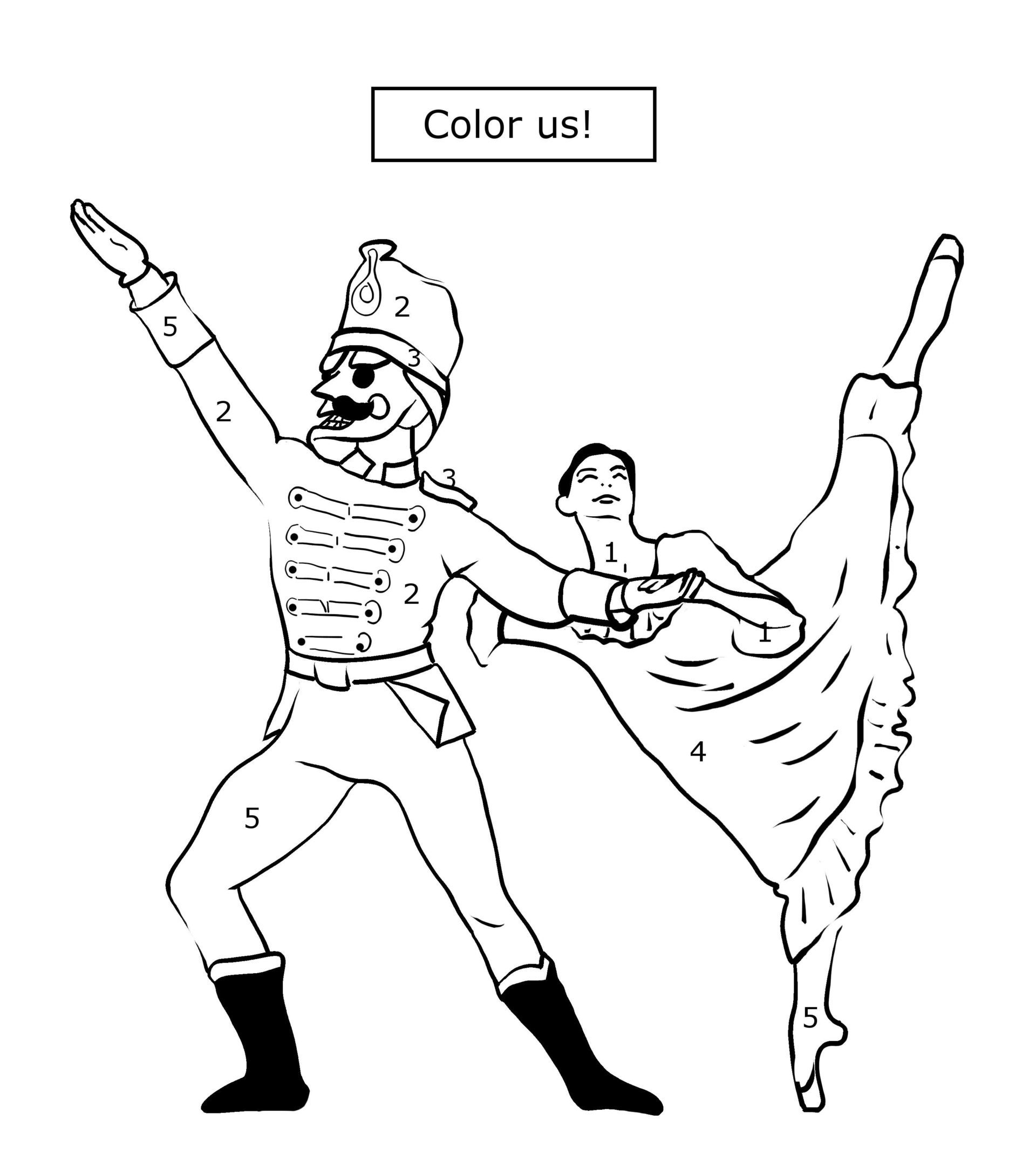 Nutcracker coloring sheets pack of â coloring books for kidz