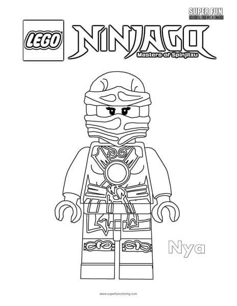 Nya lego ninjago coloring page