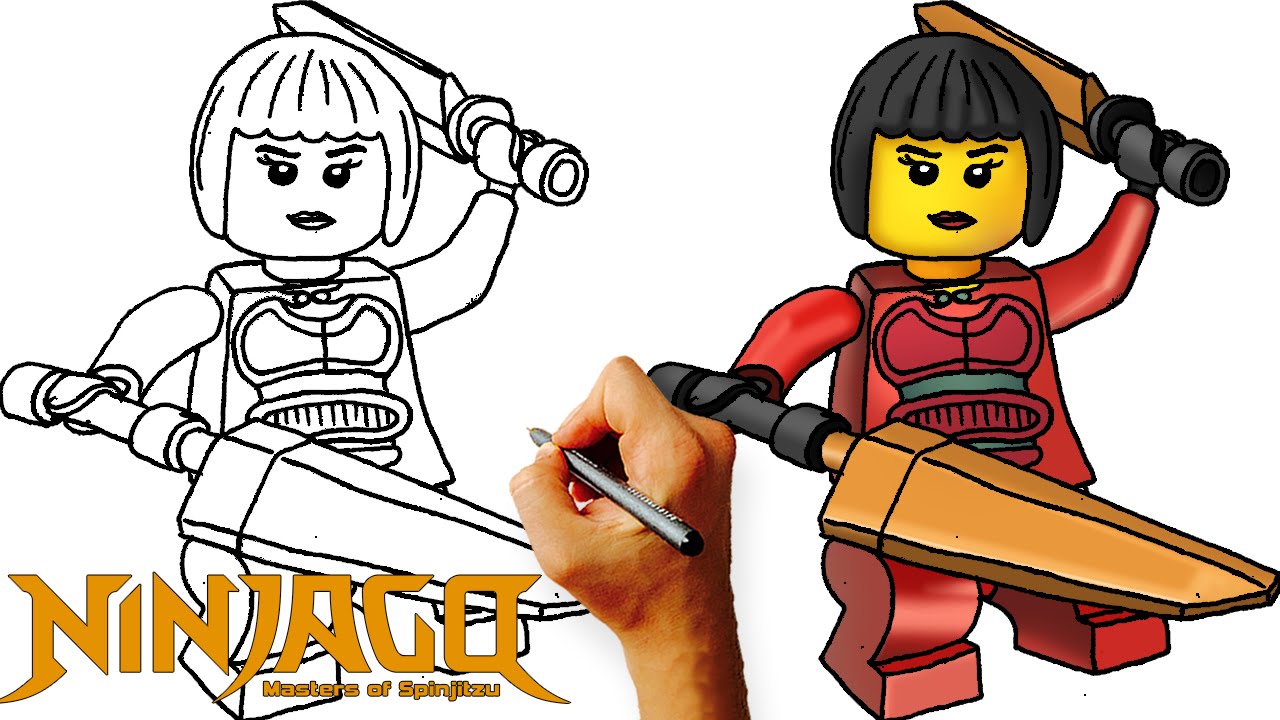 How to draw nya ninjago step by step art lesson