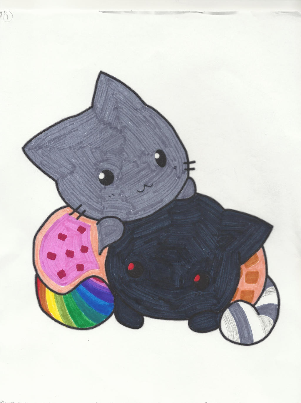 Nyan cat coloring page by jaybird on