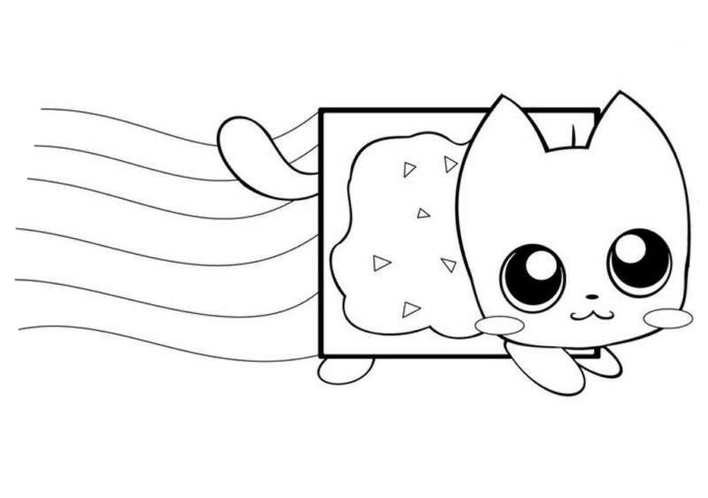 Nyan cat coloring pages free printable coloring pages