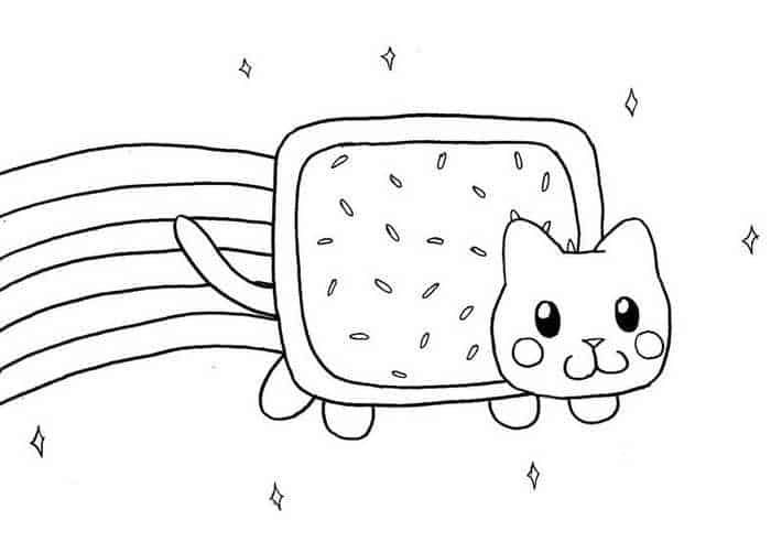 Nyan cat coloring pages cat coloring page nyan cat coloring pages