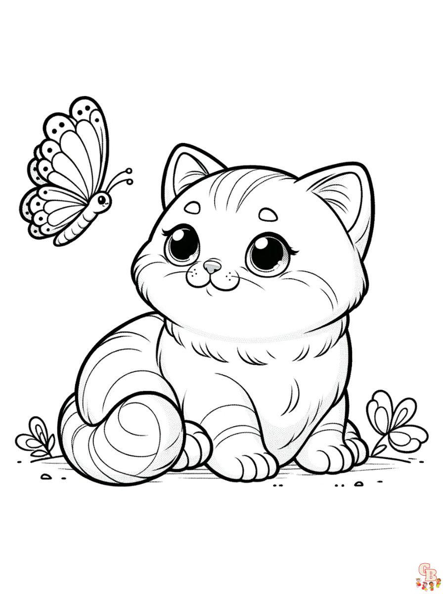 Explore the world of cats with free printable cat coloring pages