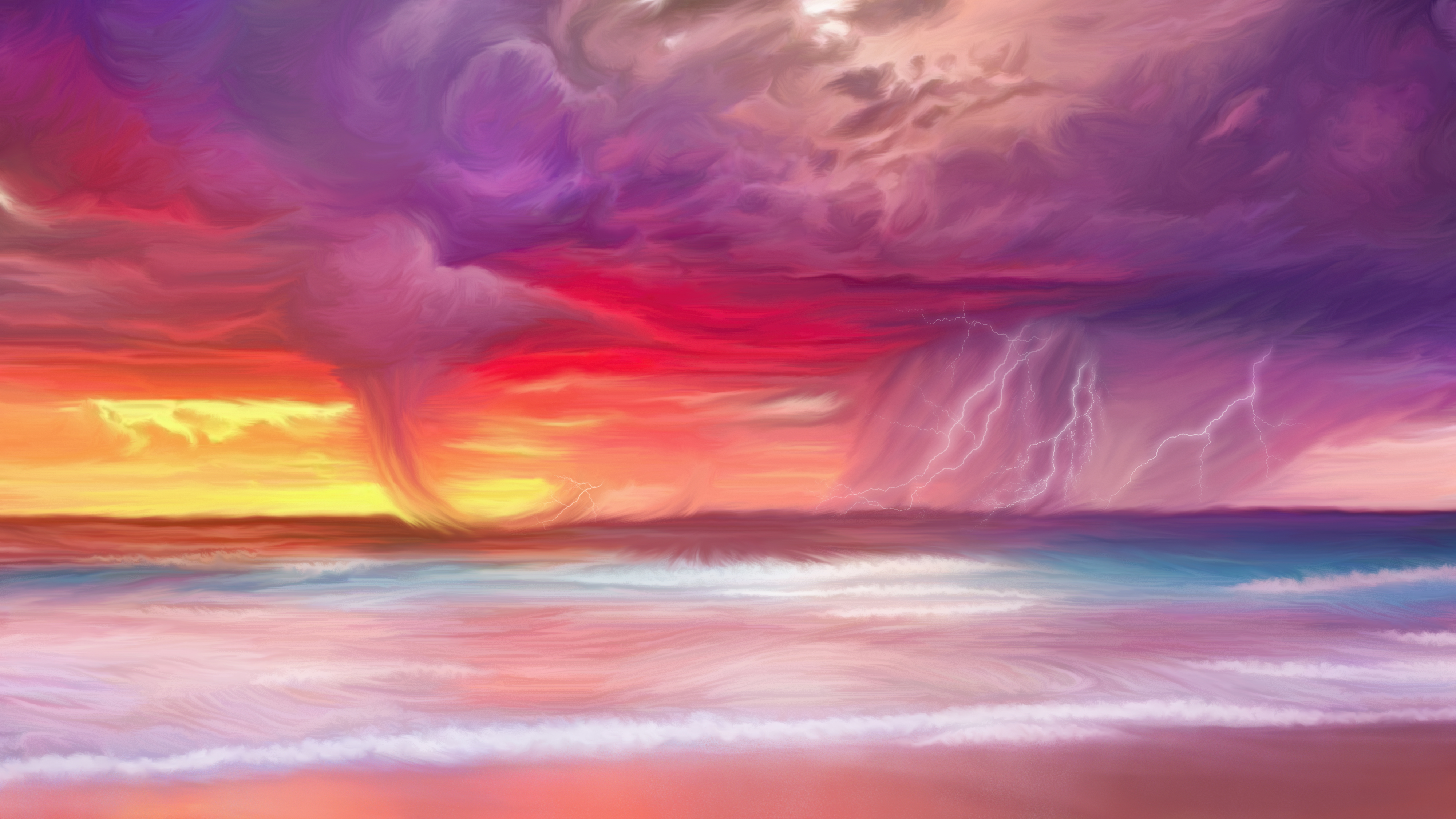 Ocean storm sea painting hd artist k wallpapers images backgrounds photos and pictures