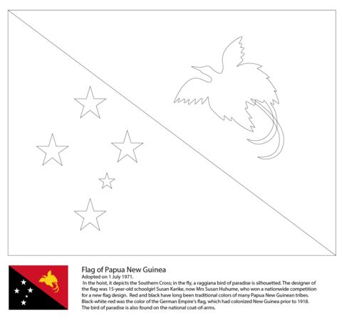 Flag of papua new guinea coloring page free printable coloring pages flag coloring pages coloring pages new zealand flag