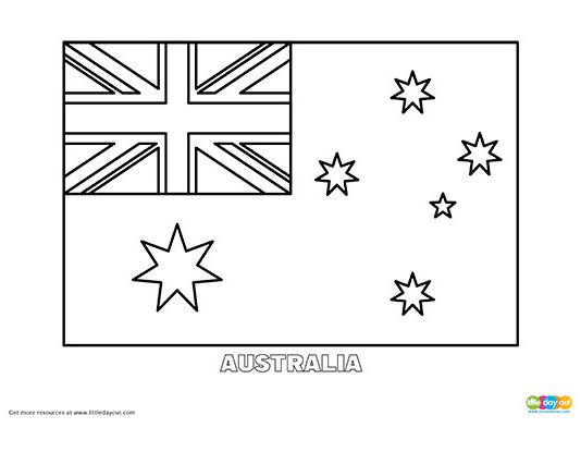 Oceania flag colouring pages