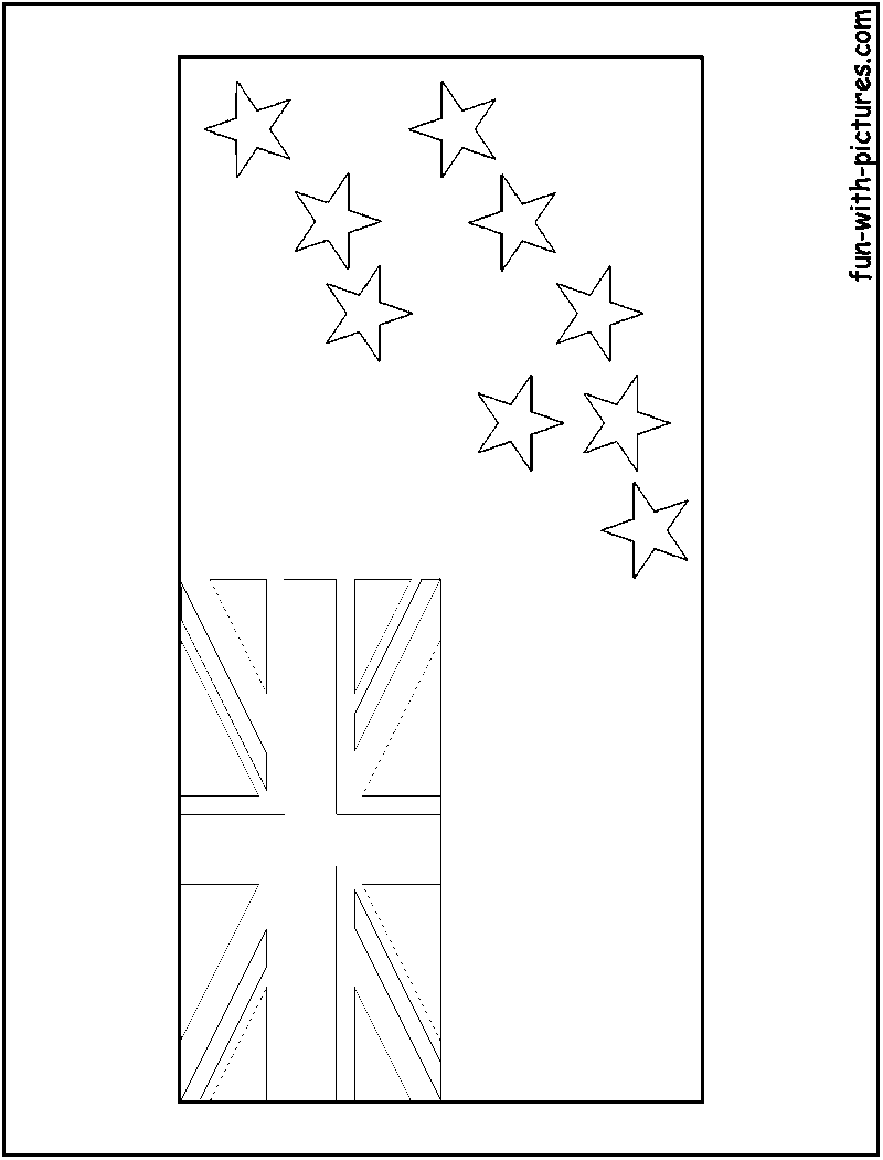 Oceania flags coloring pages