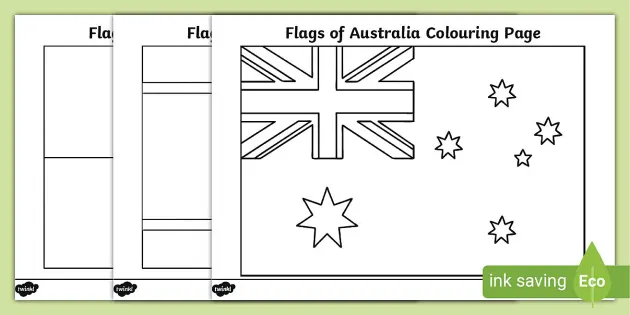 Flags of australia colouring pages teacher made