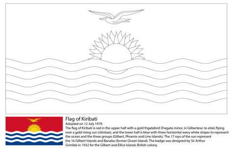 Flag of kiribati coloring page free printable coloring pages