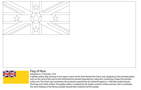 Flag of niue coloring page free printable coloring pages