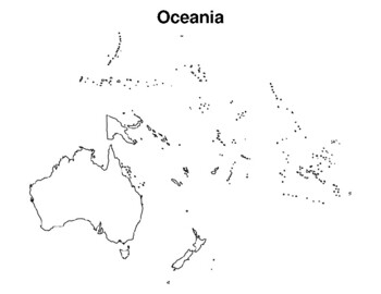 Oceania map blank by northeast education tpt