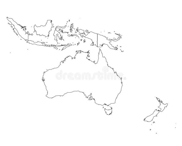 Oceania outline map vector illustration of oceania as blank map with borders of affiliate map vector oceaniâ map world map with countries illustration
