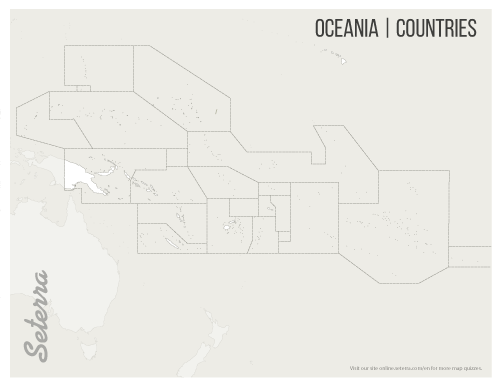Oceania countries and territories printables