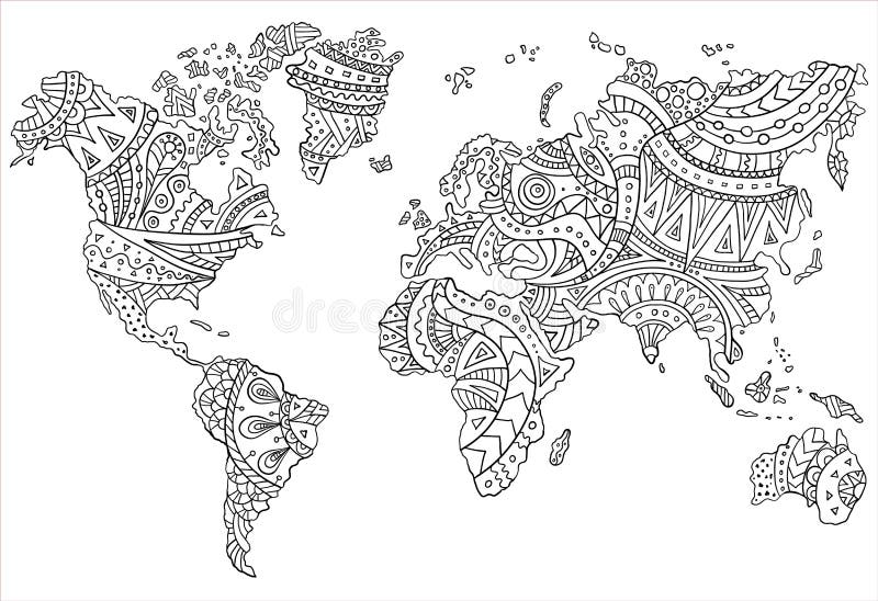 Continents coloring stock illustrations â continents coloring stock illustrations vectors clipart
