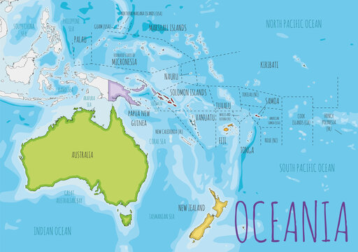 Oceania map images â browse photos vectors and video