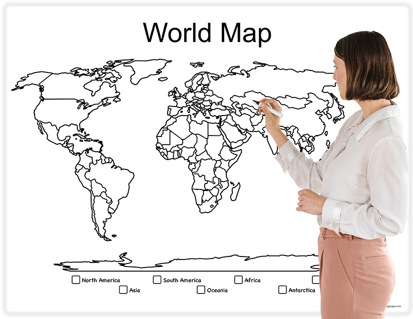 Large printable world map print at home xin