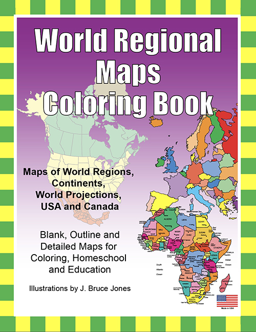 World regional maps coloring book pdf download