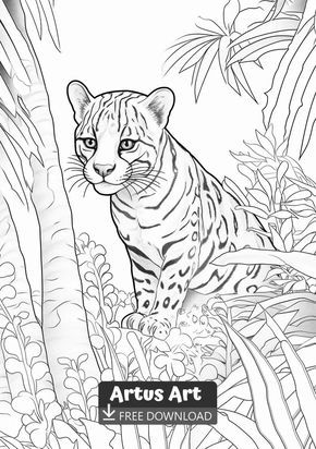 Ocelot coloring page