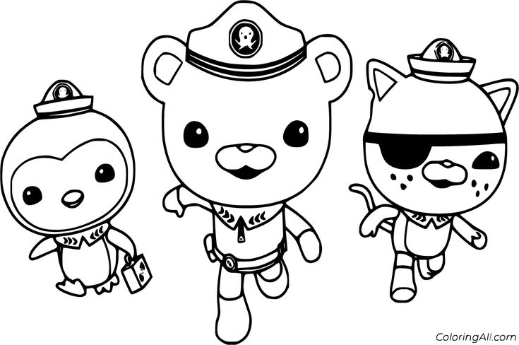 Free printable octonauts coloring pages in vector format easy to print from any device and automatically fiâ coloring pages cartoon coloring pages octonauts