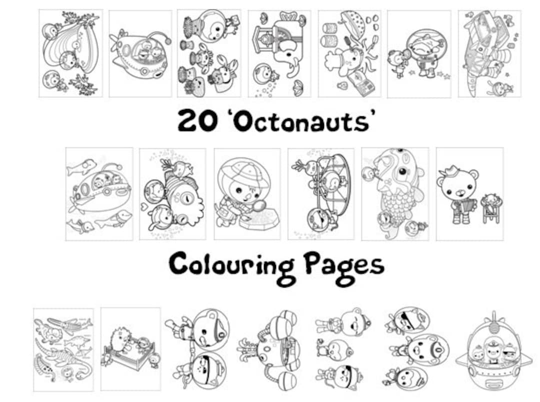 Octonauts colouring book pack x a sheets rainy day holiday craft for children
