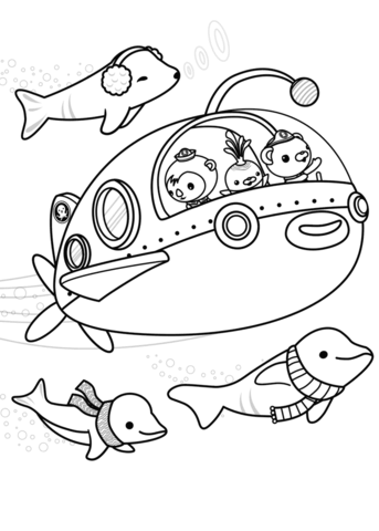 The octonauts explore coloring page free printable coloring pages