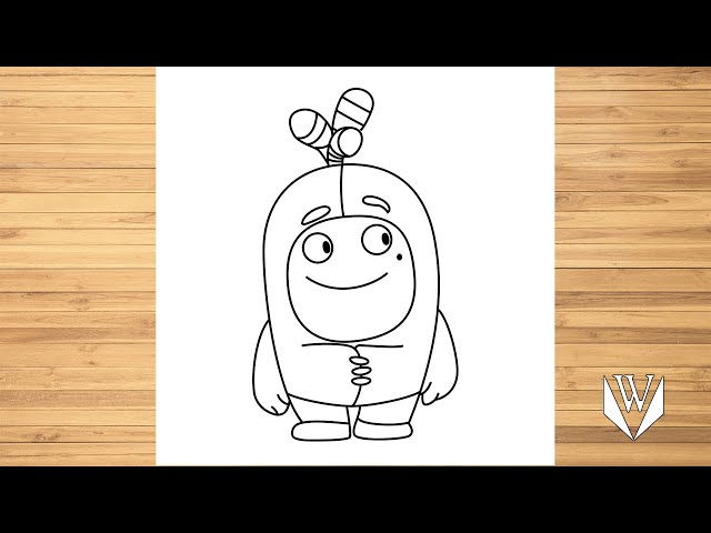 How to draw oddbods step by step easy draw free download coloring page