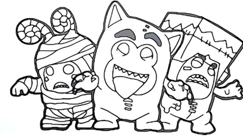 Magic oddbods coloring book to print and online