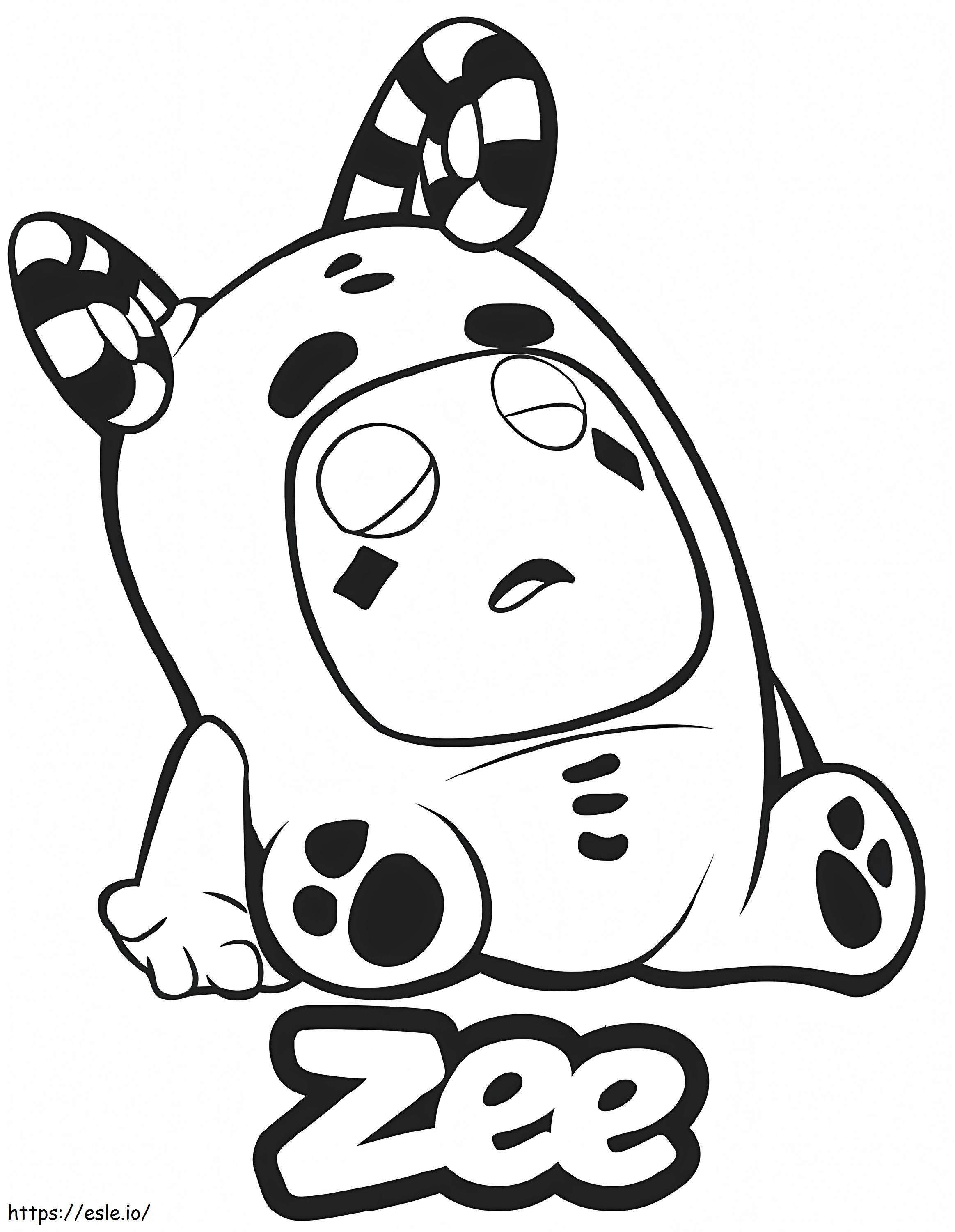Zee oddbods coloring page