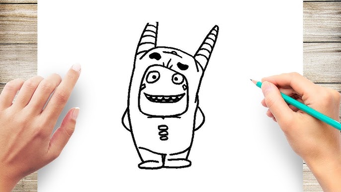 How to draw oddbods step by step easy draw free download coloring page