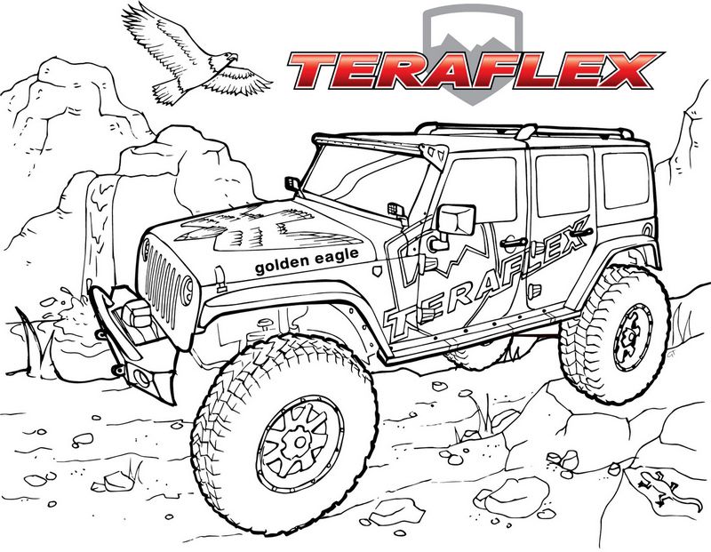 Jeep teraflex off road coloring pages coloring letters truck coloring pages coloring pages