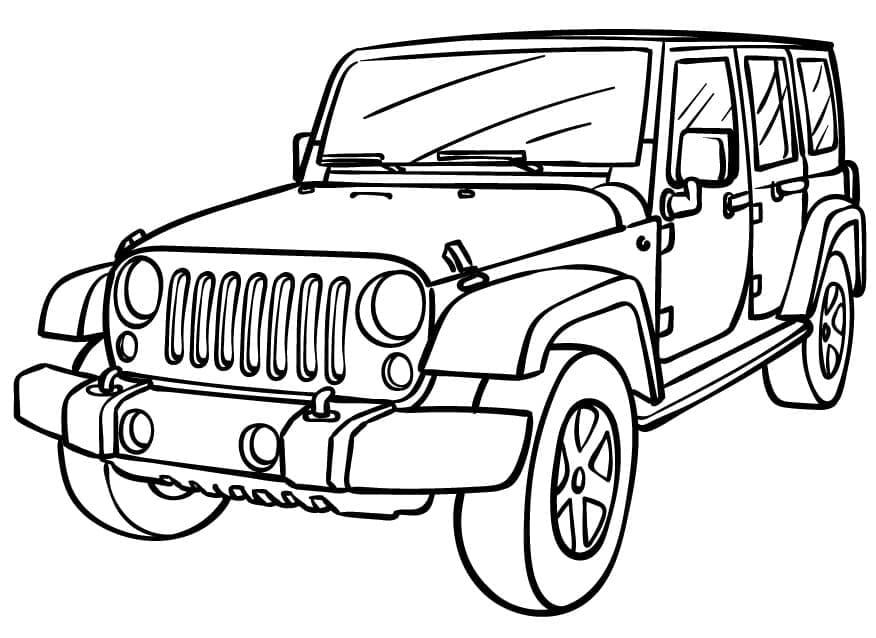 Jeep rescue coloring page