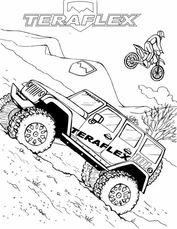 Jeep coloring pages printable pdf