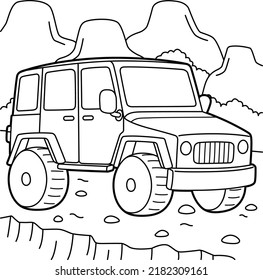 Offroad vehicle coloring page kids åºåçéåïå ççï