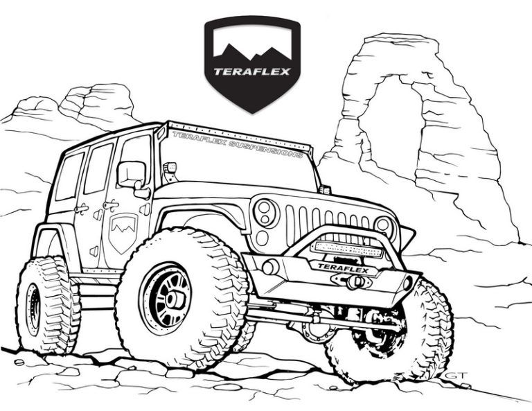 Best jeep teraflex coloring page jeep drawing jeep art cars coloring pages