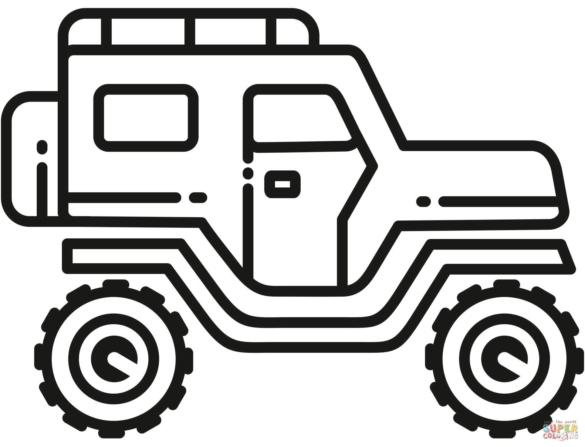 Safari jeep coloring page free printable coloring pages