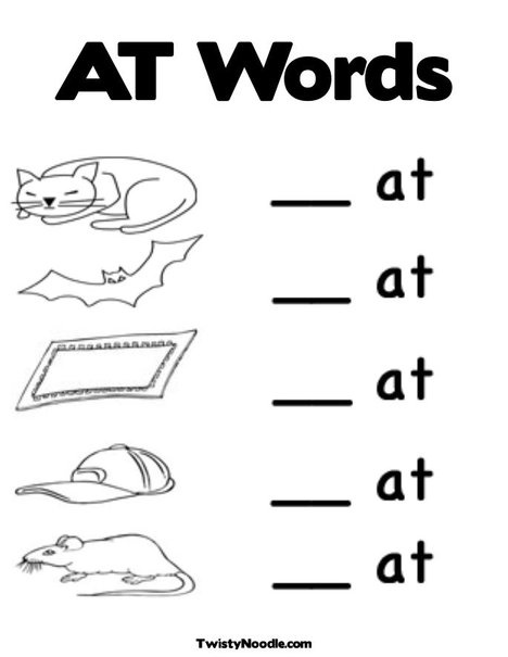 At words coloring page free kindergarten worksheets words kindergarten worksheets