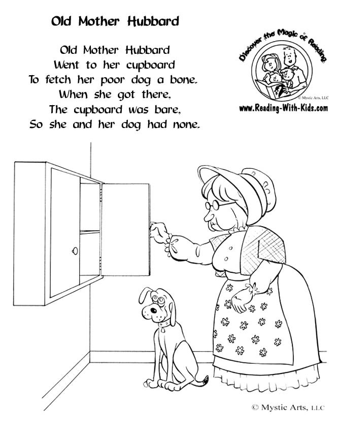 Nursery rhymes coloring pages