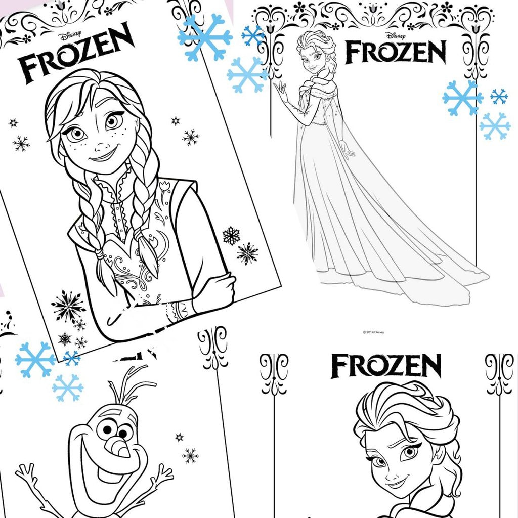 Free anna and elsa frozen louring pages pdf