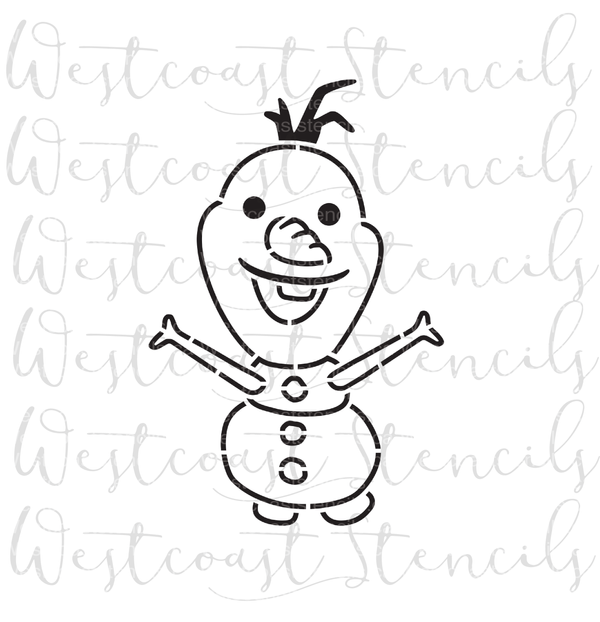 Ice snowman stencil